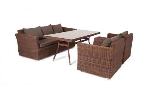  "Моккачино" обеденная группа из искусственного ротанга, цвет коричневый, фото 19 