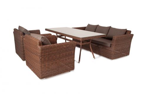  "Моккачино" обеденная группа из искусственного ротанга, цвет коричневый, фото 20 