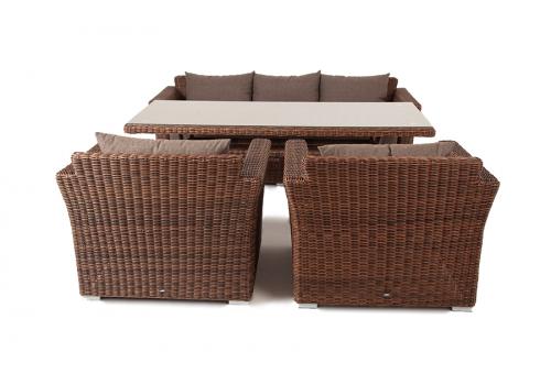 "Моккачино" обеденная группа из искусственного ротанга, цвет коричневый, фото 22 