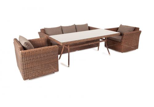  "Моккачино" обеденная группа из искусственного ротанга, цвет коричневый, фото 24 