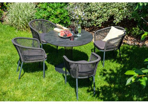  "Диего" обеденная группа на 4 персоны со стульями "Марсель", столешница "серый гранит", фото 2 