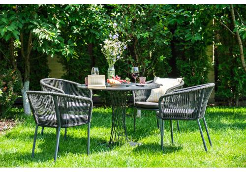  "Диего" обеденная группа на 4 персоны со стульями "Марсель", столешница "серый гранит", фото 5 