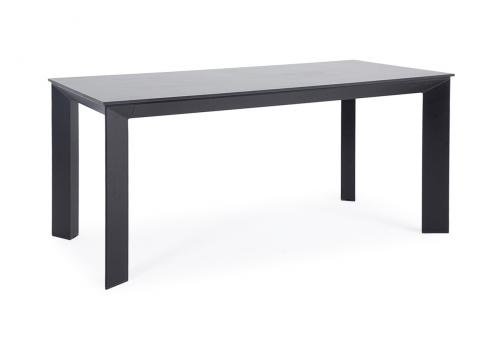  "Венето" обеденный стол из HPL 160х80см, цвет "серый гранит", каркас черный, фото 1 