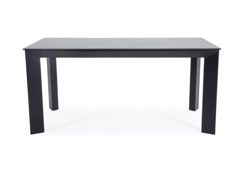  "Венето" обеденный стол из HPL 160х80см, цвет "серый гранит", каркас черный, фото 2 