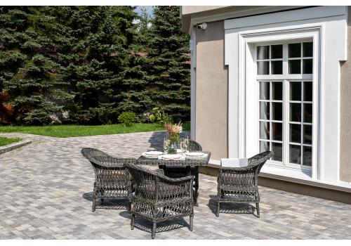  "Сицилия" обеденная группа плетеная, цвет графит, фото 5 