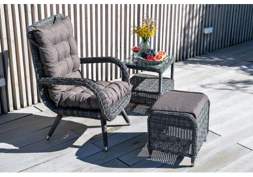  "Толедо" лаунж-зона из искусственного ротанга, цвет графит, фото 1 