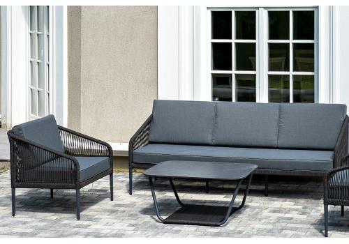  "Канны" лаунж-зона 5-местная плетеная из роупа (веревки), цвет темно-серый, фото 5 