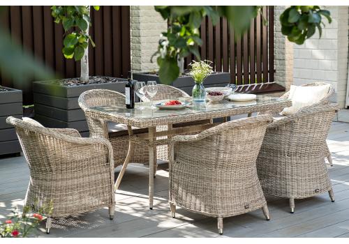  "Эспрессо" обеденная группа плетеная, цвет бежевый, фото 4 