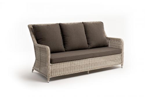  "Гляссе" диван трехместный из искусственного ротанга, цвет бежевый, фото 3 