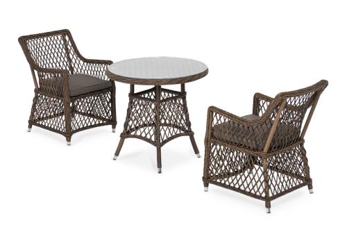  "Эспрессо–80 L" обеденная группа плетеная, цвет коричневый, фото 1 