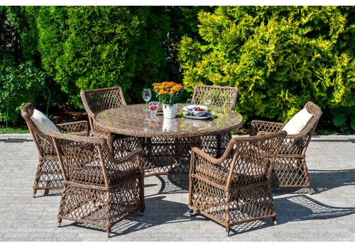  "Эспрессо–150 L" обеденная группа плетеная, цвет коричневый, фото 1 