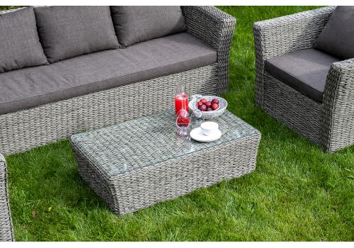  "Капучино" лаунж-зона из искусственного ротанга (гиацинт), цвет серый, фото 13 