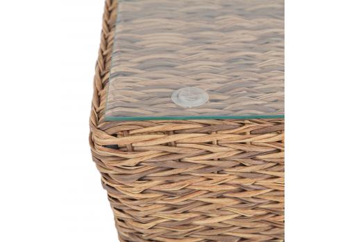  "Капучино" журнальный столик из искусственного ротанга (гиацинт), цвет соломенный, фото 2 