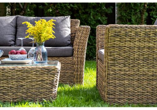  "Капучино" журнальный столик из искусственного ротанга (гиацинт), цвет соломенный, фото 8 