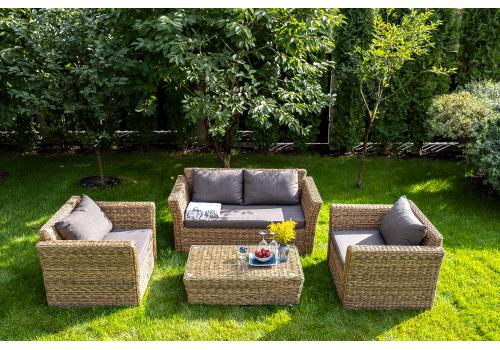  "Капучино" журнальный столик из искусственного ротанга (гиацинт), цвет соломенный, фото 10 