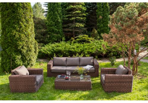  "Боно" лаунж-зона из искусственного ротанга, цвет коричневый, фото 1 