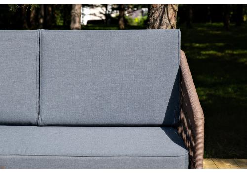  "Канны" лаунж-зона 4-местная из роупа со столиком "Канны" (серый гранит), основание дуб, роуп коричневый, фото 12 