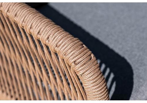  "Канны" лаунж-зона 4-местная из роупа со столиком "Канны" (серый гранит), основание дуб, роуп коричневый, фото 15 