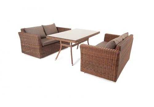  "Мокко" обеденная группа плетеная из ротанга, цвет коричневый, фото 1 