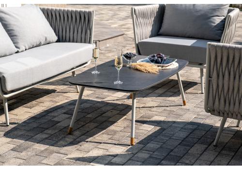  "Монако" лаунж-зона 4-местная из роупа со столом "Верона" (серый гранит), каркас светло-серый, роуп светло-серый, фото 10 