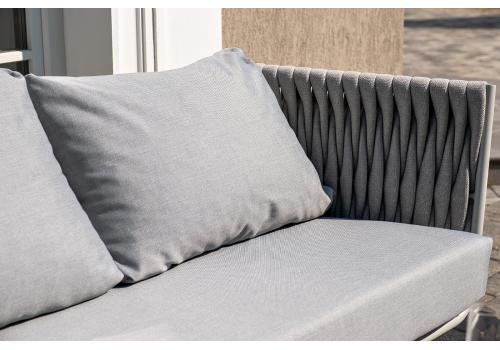  "Монако" лаунж-зона 4-местная из роупа со столом "Верона" (серый гранит), каркас светло-серый, роуп светло-серый, фото 14 