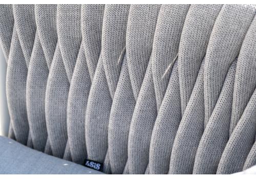  "Монако" лаунж-зона 4-местная из роупа со столом "Верона" (серый гранит), каркас светло-серый, роуп светло-серый, фото 17 