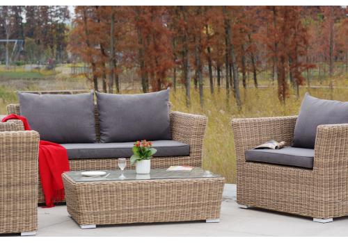  "Капучино Сингл" лаунж-зона из искусственного ротанга, цвет соломенный, фото 5 