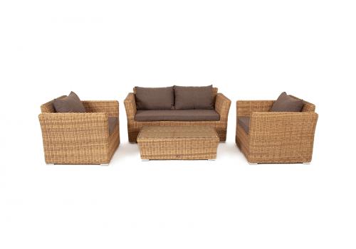  "Капучино Сингл" лаунж-зона из искусственного ротанга, цвет соломенный, фото 9 