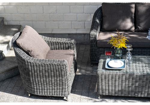  "Кон Панна" лаунж-зона из искусственного ротанга, цвет графит, фото 8 