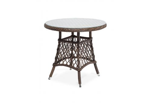  "Эспрессо" плетеный круглый стол, диаметр 80 см, цвет коричневый, фото 1 