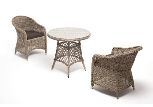  "Эспрессо–80 R" обеденная группа плетеная, цвет бежевый, фото 1 