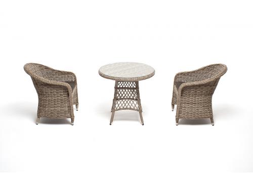  "Эспрессо–80 R" обеденная группа плетеная, цвет бежевый, фото 2 