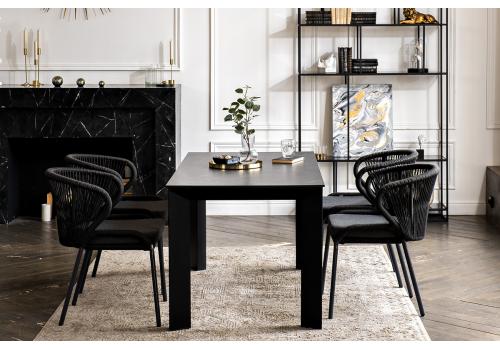  "Венето" обеденная группа на 4 персоны со стульями "Милан", каркас темно-серый, роуп темно-серый, фото 3 