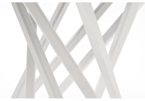  "Сантьяго" журнальный стол из HPL круглый Ø40 H55, каркас из стали белый, цвет столешницы "молочный", фото 4 