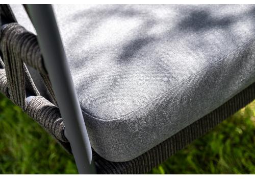  "Диего" лаунж-зона 4-местная плетеная из роупа (веревки), каркас алюминиевый темно-серый, роуп темно-серый, фото 13 