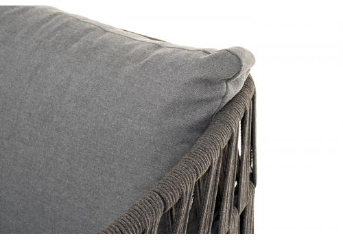  "Диего" лаунж-зона 4-местная плетеная из роупа (веревки), каркас алюминиевый темно-серый, роуп темно-серый, фото 23 