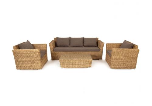  "Капучино" лаунж-зона из искусственного ротанга, цвет соломенный, фото 5 