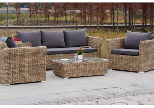  "Капучино" лаунж-зона из искусственного ротанга, цвет соломенный, фото 6 