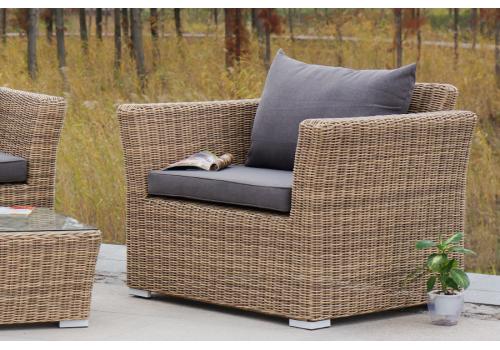  "Капучино" лаунж-зона из искусственного ротанга, цвет соломенный, фото 8 