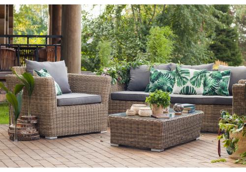  "Капучино" лаунж-зона из искусственного ротанга, цвет соломенный, фото 9 