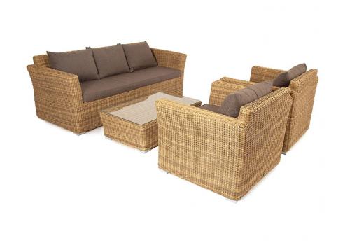  "Капучино" лаунж-зона из искусственного ротанга, цвет соломенный, фото 10 