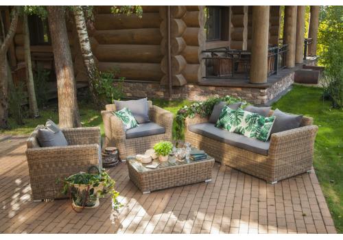  "Капучино" лаунж-зона из искусственного ротанга, цвет соломенный, фото 11 