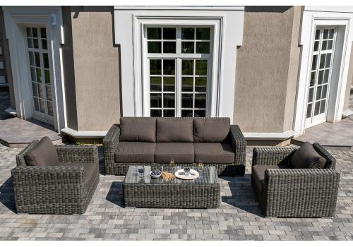  "Боно" лаунж-зона из искусственного ротанга, цвет графит, фото 1 