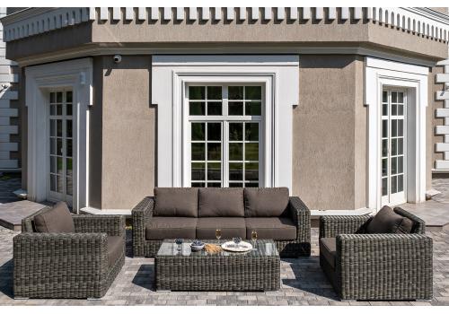  "Боно" лаунж-зона из искусственного ротанга, цвет графит, фото 4 