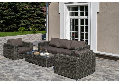  "Боно" лаунж-зона из искусственного ротанга, цвет графит, фото 6 