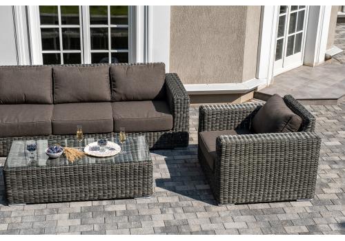  "Боно" лаунж-зона из искусственного ротанга, цвет графит, фото 8 