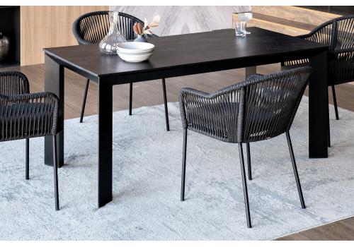  "Венето" обеденная группа на 4 персоны со стульями "Лион", каркас темно-серый, роуп темно-серый, фото 7 