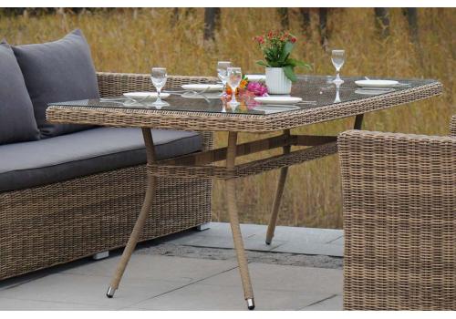  "Моккачино" обеденная группа из искусственного ротанга, цвет соломенный, фото 3 