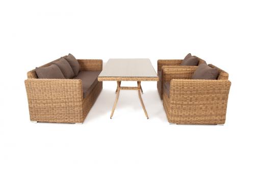  "Моккачино" обеденная группа из искусственного ротанга, цвет соломенный, фото 8 