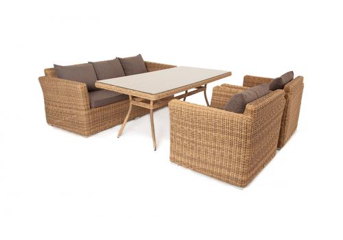  "Моккачино" обеденная группа из искусственного ротанга, цвет соломенный, фото 9 